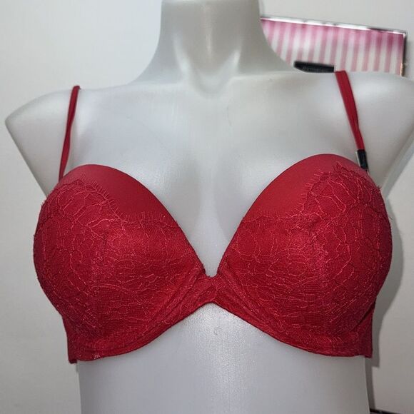 🔥VICTORIA SECRET strapless multiway PUSH-UP  BRA SET 32D//Small NEW - Picture 2 of 9